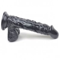 Dong 8.6" Realistic w/Balls Black (LAST ONES AVAILABLE!!)